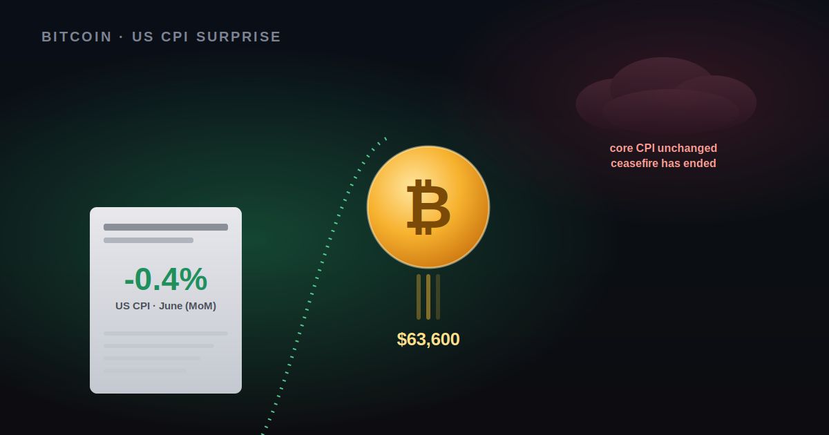 تضخم أقل من المتوقع يدفع البيتكوين بالقرب من مستوى 64000 دولار و يوليو قد يبدو مختلف!