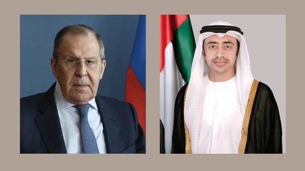 عبدالله بن زايد يتلقى اتصالاً هاتفياً من وزير الخارجية الروسي