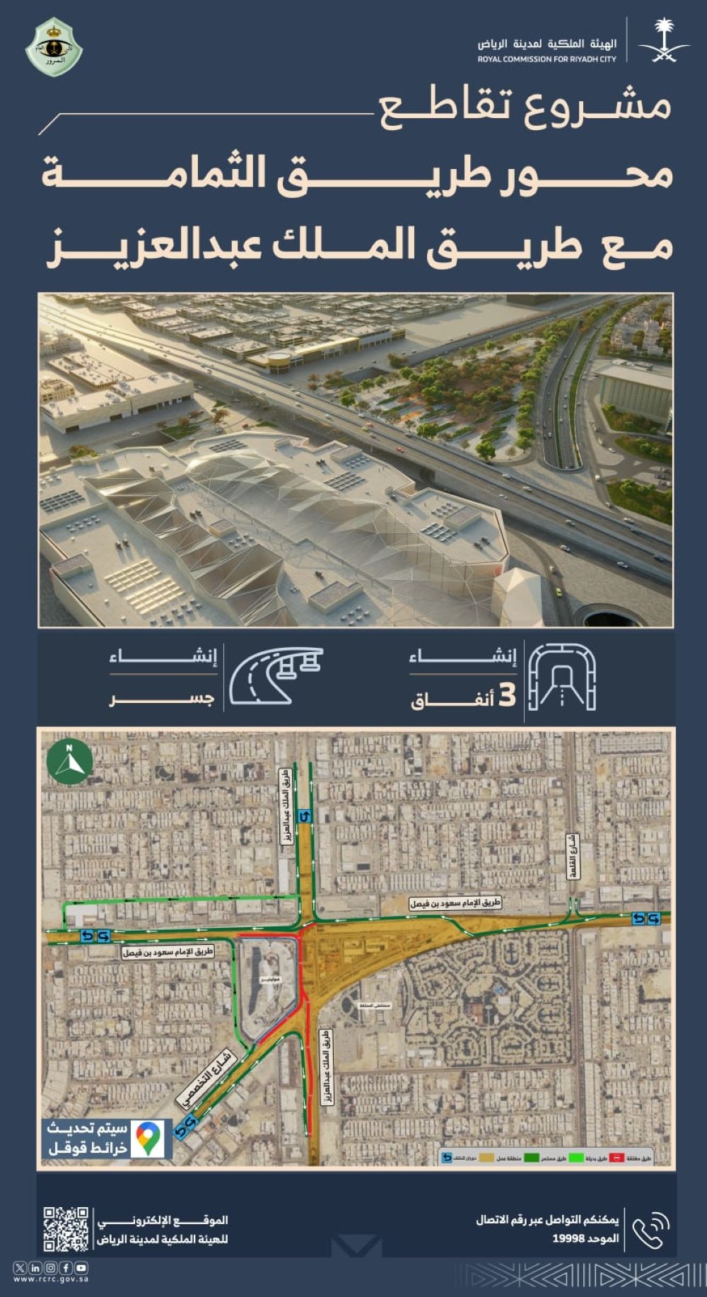 أخبار من السعودية.. تنفيذ ثلاثة أنفاق وجسر.. استمرار أعمال تطوير محور طريق الثمامة الأوسط