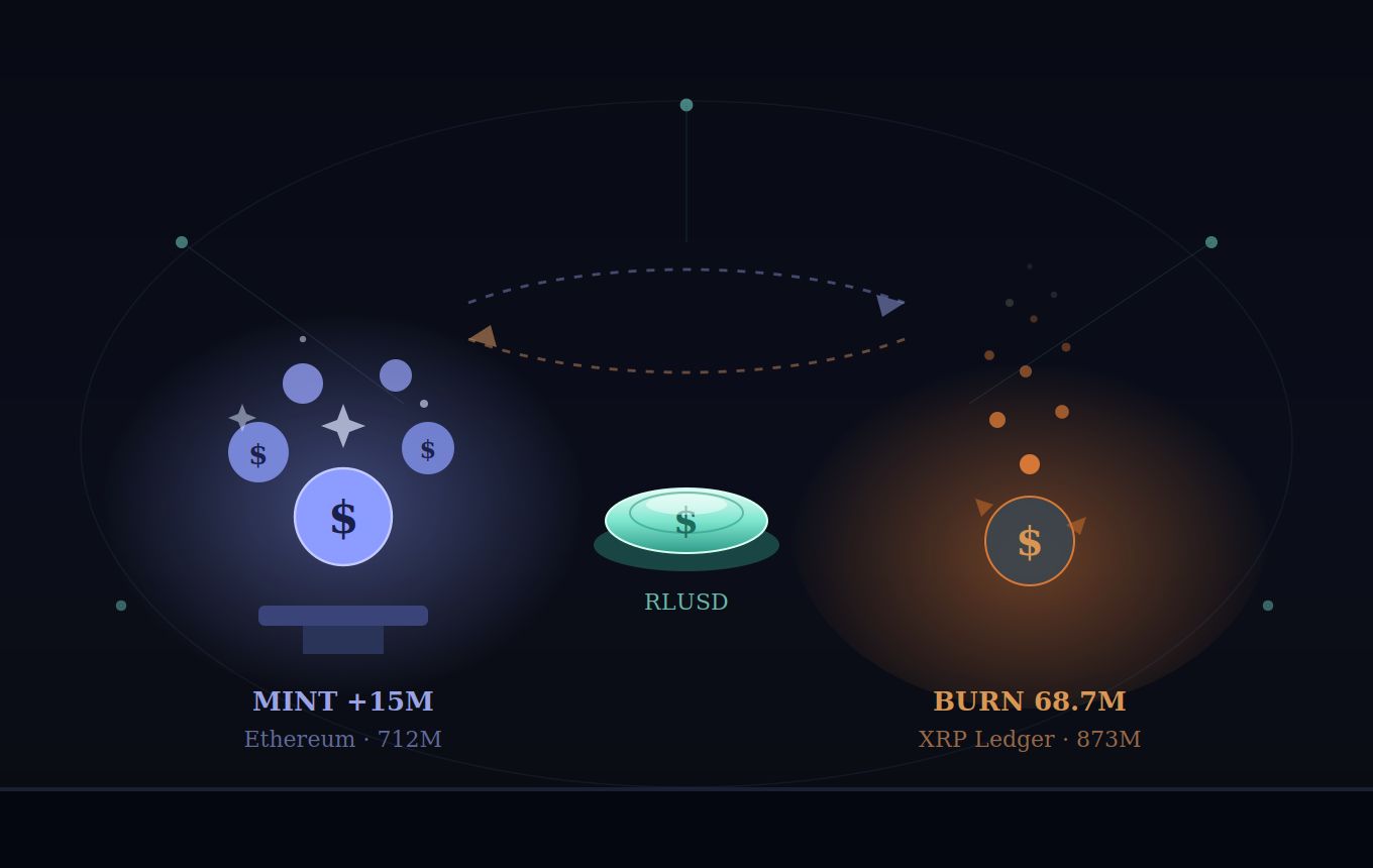 الريبل تصدر 15 مليون RLUSD جديدة على شبكة الإيثيريوم وسط توسع ملحوظ للعملة المستقرة