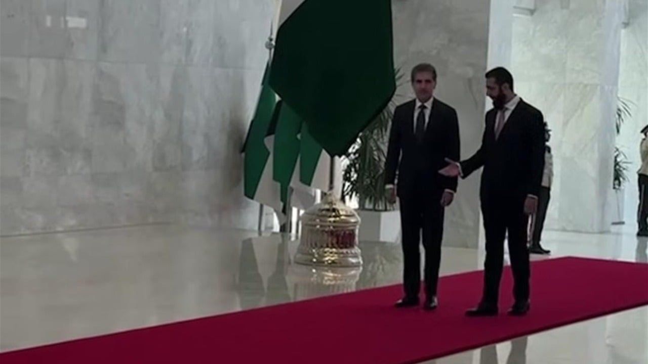 الرئيس السوري يستقبل نيجيرفان بارزاني في قصر الشعب بدمشق