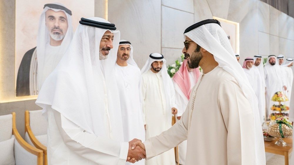 محمد بن حمدان بن زايد وخليفة بن طحنون  وسعيد بن حمدان يحضرون أفراح المهيري