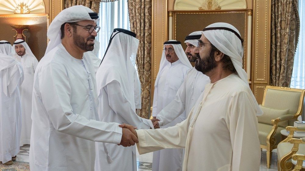 محمد بن راشد يتقبّل التعازي في وفاة أحمد بن راشد لليوم الثاني على التوالي