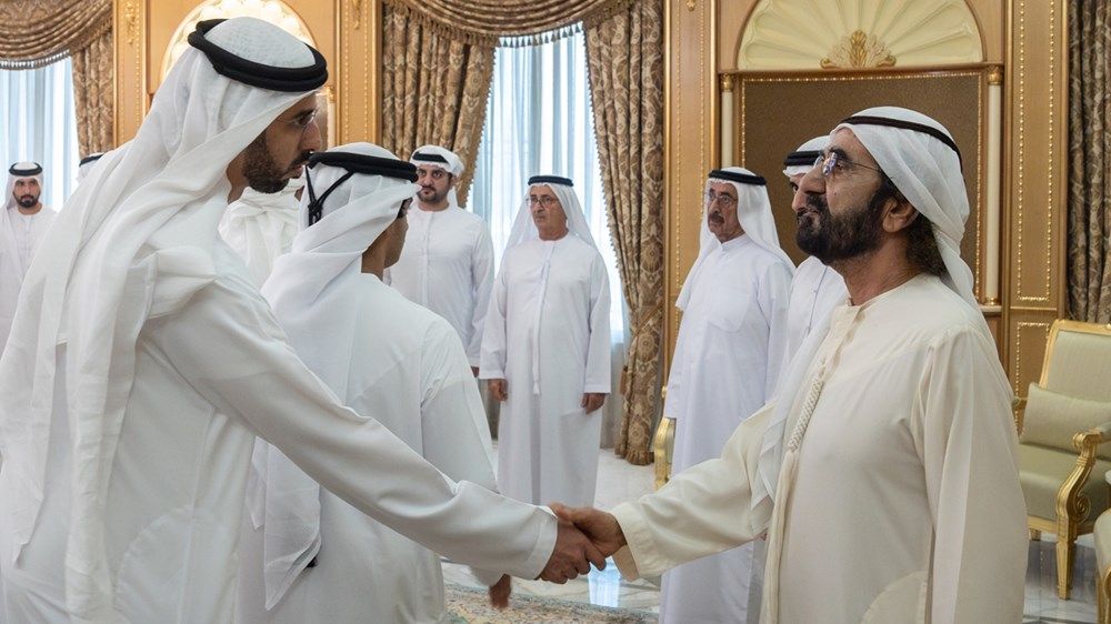 محمد بن راشد يتقبّل التعازي في وفاة أحمد بن راشد لليوم الثاني على التوالي