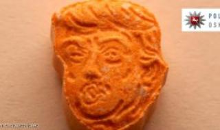 ضبط حبوب مخدرة على هيئة وجه "ترامب"