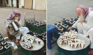 بالصور والفيديو: وفاة السوري أبو السباع الذي عُرف بتوزيع الشاي والقهوة على الزوّار بالمدينة لأكثر من أربعة عقود