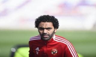 بالصور.. حسين الشحات يشارك في مران الأهلي بالقناع