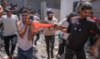 شهيدان فى قصف من مسيرة إسرائيلية على منطقة المواصى غربى مدينة رفح