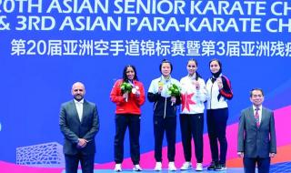 الامارات | فاطمة خصيف تزيّن «كاراتيه الإمارات» بفضية آسيا