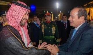 ولى العهد السعودى يبعث برقية شكر للرئيس السيسى على حفاوة الاستقبال