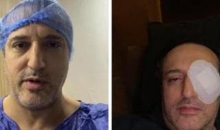 أول صور لـ شريف مدكور بعد إجراء عملية جراحية فى العين