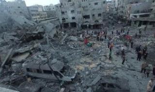 استشهاد 10 فلسطينيين فى قصف الاحتلال مستودعا لتوزيع المساعدات بحى الزيتون