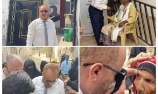 أكثر من 200 حالة في يوم واحد.. انطلاق المخيم الطبي المجاني لطب وجراحة العيون في خنفر بأبين