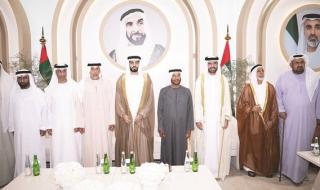 سرور بن محمد والشيوخ يحضرون حفل زفاف عبدالعزيز بن فيصل القاسمي