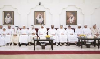 سيف بن زايد يعزِّي في وفاة عوشة بنت خلف بن خديّة القبيسي