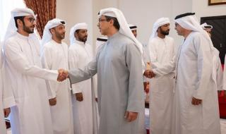 منصور بن زايد يعزي في وفاة نشبة سالم العامري