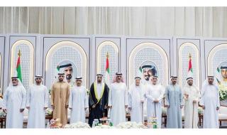 عمار بن حميد يحضر أفراح النعيمي والسري بعجمان