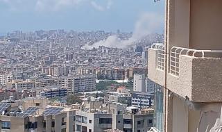 بالفيديو والصور: غارة إسرائيلية تستهدف موقعاً لحزب الله في ضاحية بيروت الجنوبية