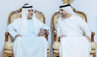 عبدالله بن سالم القاسمي يستقبل المعزّين في وفاة محمد بن سالم القاسمي