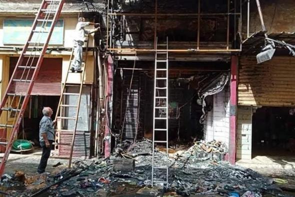 انهيار سلم عقار في الإسكندرية بسبب حريق "نوبار".. والحماية المدنية تخلي السكان