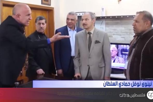 فيديو| محافظ نينوى يستدعي مدير مدرسة ويوبخه مهددا بضربه بالعصا