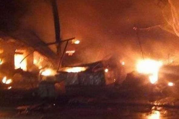 بالصورة :حريق هائل يلتهم “سوق أمدرمان ” فجر اليوم