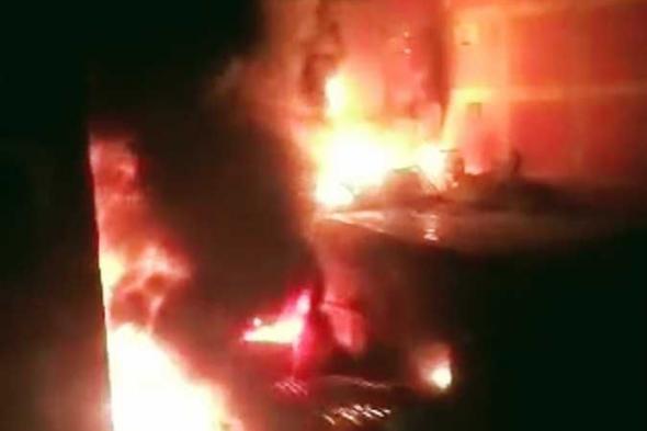 إصابة 28 شخصًا في حريق هائل بمصنع ألبان غرب الإسكندرية