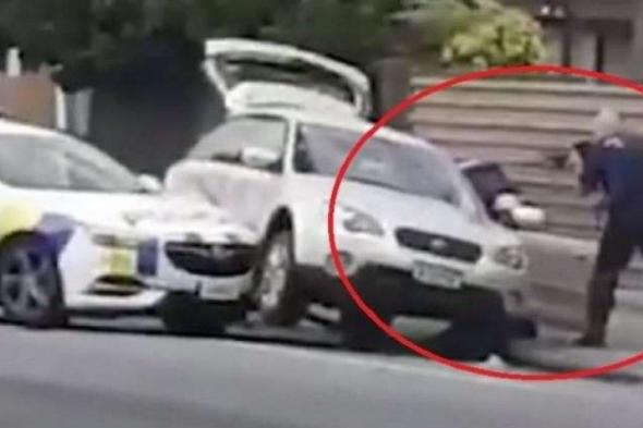 تراند اليوم : فيديو.. هكذا قبض شرطي شجاع على مجرم مجزرة المسجدين في نيوزيلندا!