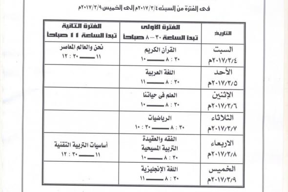 جدول امتحانات شهادة الأساس السودان 2019 وموعد نتيجة الصف الثامن 2019
