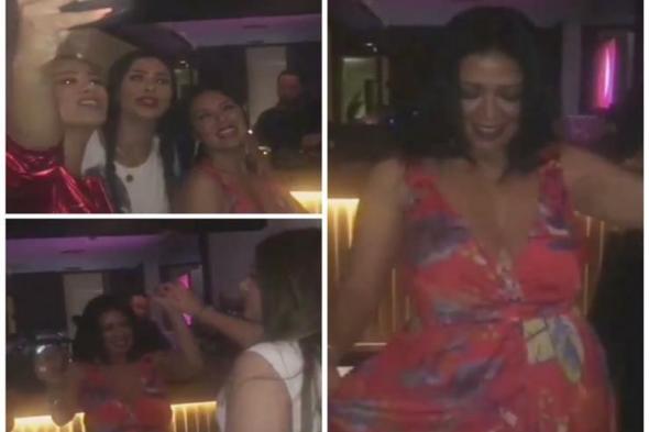 فيديو| رانيا يوسف ترقص مع درة وابنتها