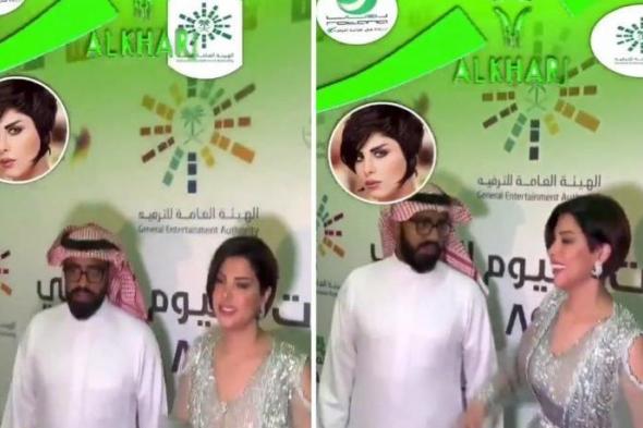 شاهد: شمس الكويتية تمازح الجمهور السعودي أثناء احتفالات اليوم الوطني بالخرج