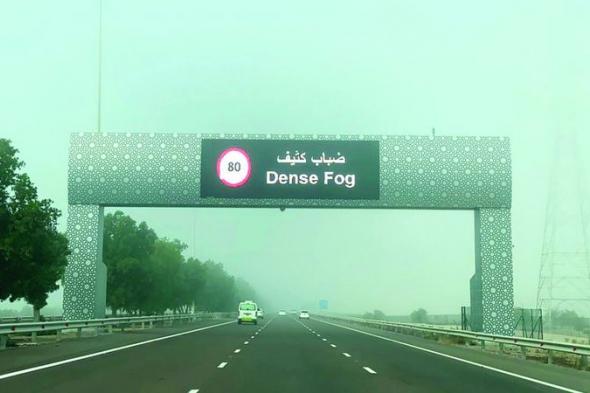 الامارات | شرطة أبوظبي تدعو السائقين إلى الالتزام بالقيادة الآمنة أثناء الضباب