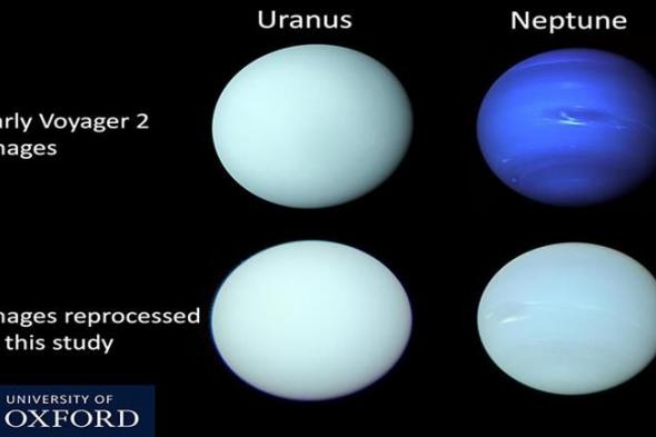 صورة.. أخيرا اكتشاف اللون الحقيقي لكوكبي نبتون وأورانوس