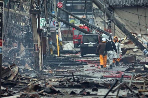 ارتفاع عدد ضحايا الزلازل في اليابان إلى 92 شخصًا و242 مفقوداً