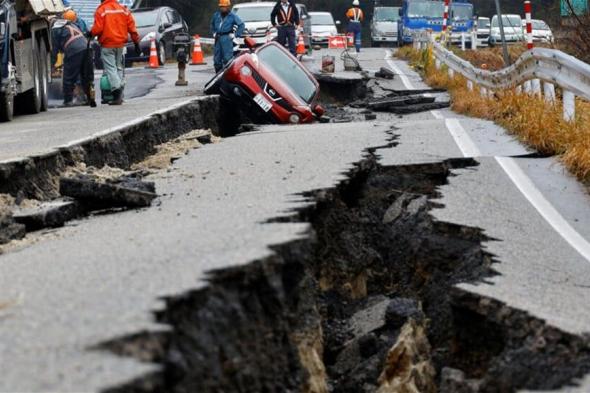 ارتفاع حصيلة قتلى الزلزال في اليابان