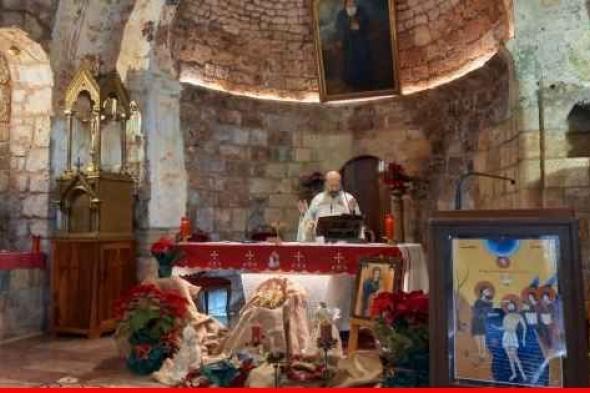 الأب كيروز ترأس قداس عيد الدنح في دير قزحيا- الوادي المقدس