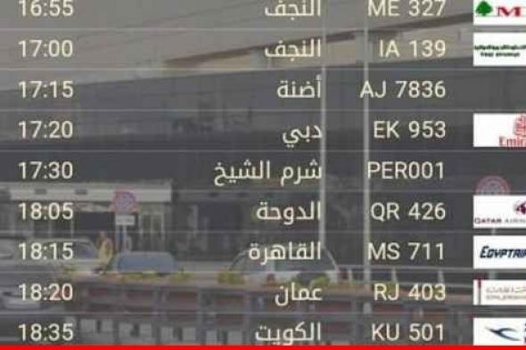 النشرة: الشاشات في مطار بيروت تعود للعمل ومعلومات اولية تتحدث عن عمل داخلي من قبل موظف وليس قرصنة خارجية