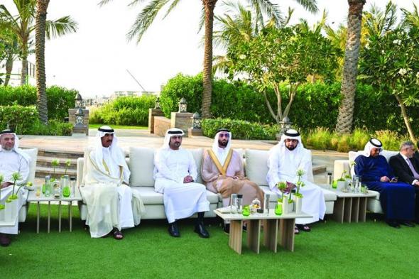 الامارات | مكتوم وأحمد بن محمد يحضران أفراح بن هندي في دبي