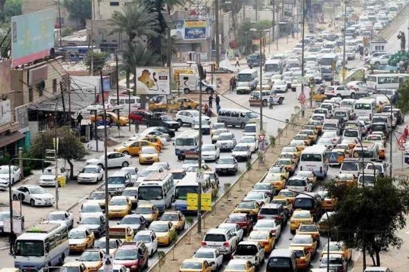 خارطة بالشوارع المزدحمة في بغداد الان