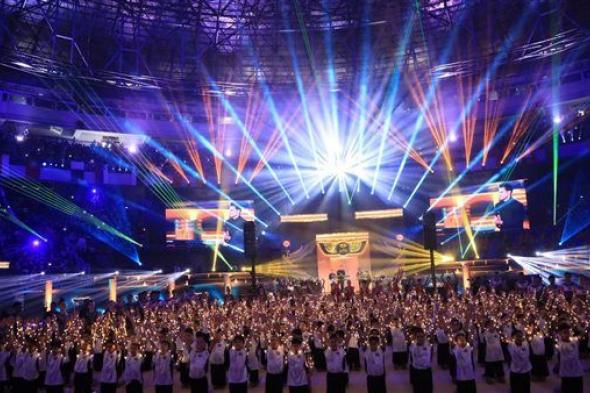 300 ناشيء يشاركون فى حفل افتتاح بطولة كأس العالم للجمباز