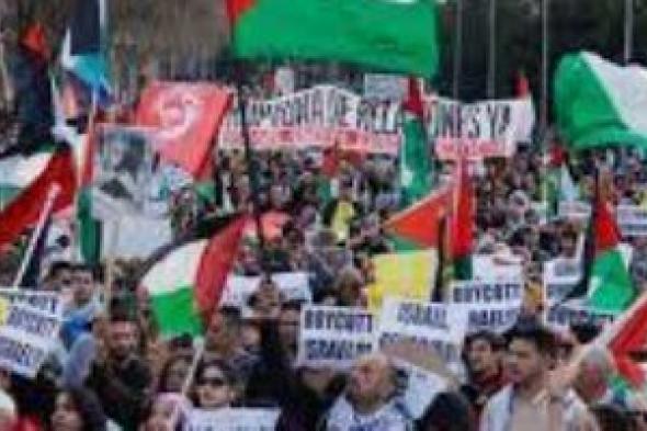 مظاهرات في مدن أوروبية وعربية للمطالبة بوقف العدوان الاسرائيلي على غزة