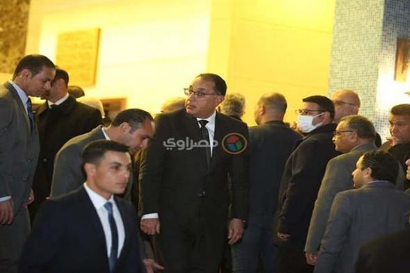 رئيس الوزراء مصطفى مدبولي يحضر عزاء العامري فاروق (صور)
