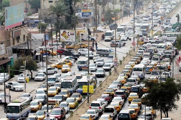 خارطة بأبرز الشوارع المزدحمة ببغداد الان