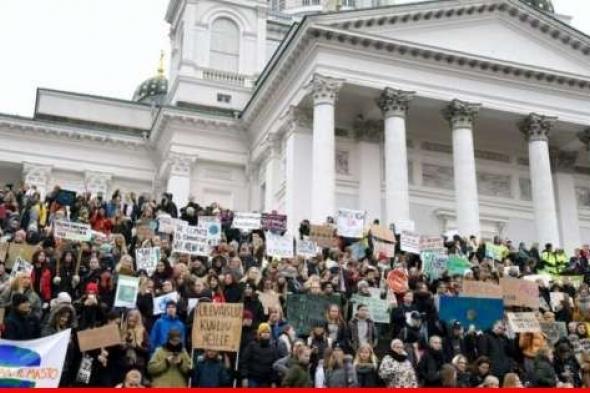 اضراب واسع النطاق وتظاهرات في فنلندا احتجاجا على مشروع لاصلاح سوق العمل