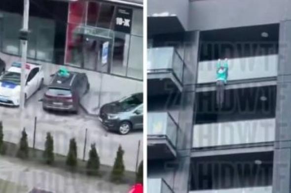 تراند اليوم : نجا من الموت بأعجوبة.. سيارة تُنقذ أوكراني ألقى بنفسه من الطابق الـ15 (فيديو)