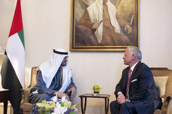 رئيس الدولة وملك الأردن يبحثان علاقات البلدين والتطورات في المنطقة