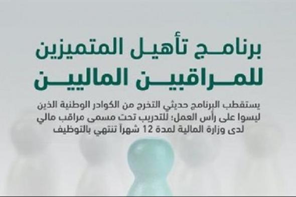 وزارة المالية السعودية .. 8 شروط للانضمام ببرنامج تأهيل المتميزين للمراقبين الماليين
