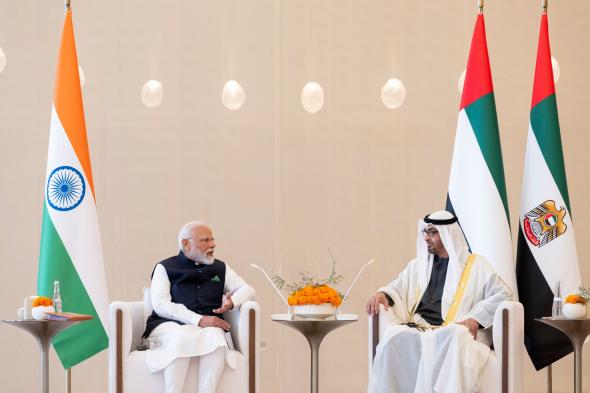 الامارات | رئيس الدولة ورئيس وزراء الهند يبحثان تعزيز الشراكة الاستراتيجية بين البلدين