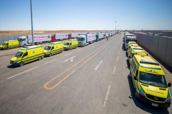 80 شاحنة مساعدات.. ميناء رفح يستقبل 77 مصابًا ومرافقًا فلسطينيًا