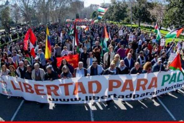 الآلاف تظاهروا في مدريد للمطالبة بوقف إطلاق نار فوري في غزة